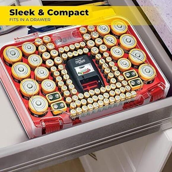 Battery Daddy Battery Caddy Organizer with Storage Case and Tester Holds 150 - Picture 6 of 7